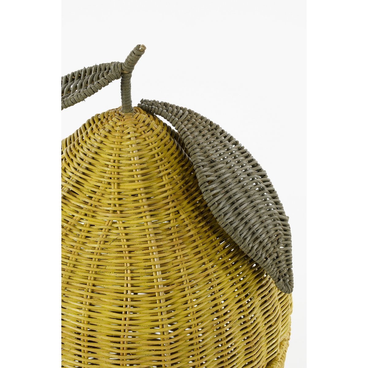 Panier de Rangement avec Couvercle - Lot de 2 - H48 x Ø30 cm - Rotin - Jaune