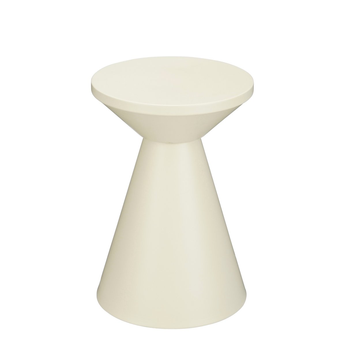 Table d'appoint Jim - H45 X Ø31 cm - Iron - Off-blanc