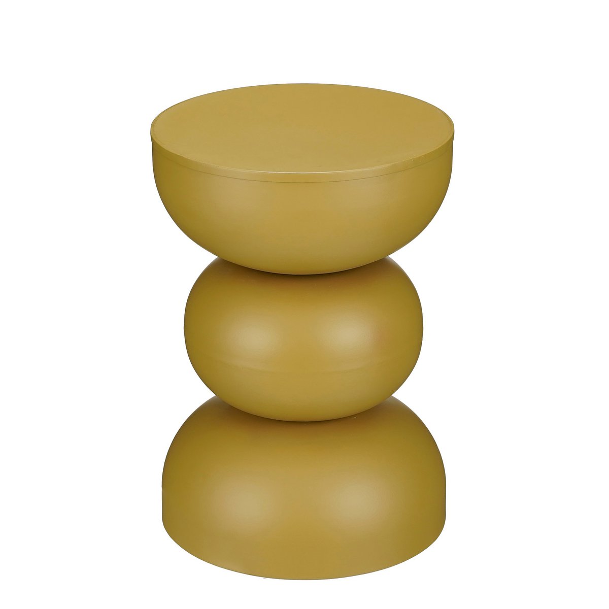 Table d'appoint Luna - H46 x Ø32 cm - metal - Ocre Jaune