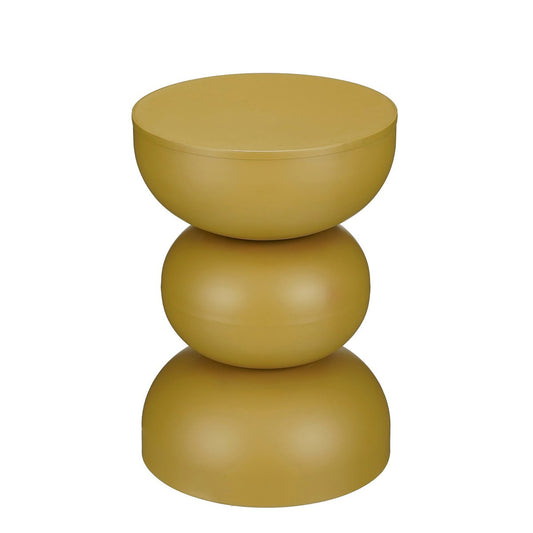 Table d'appoint Luna - H46 x Ø32 cm - metal - Ocre Jaune