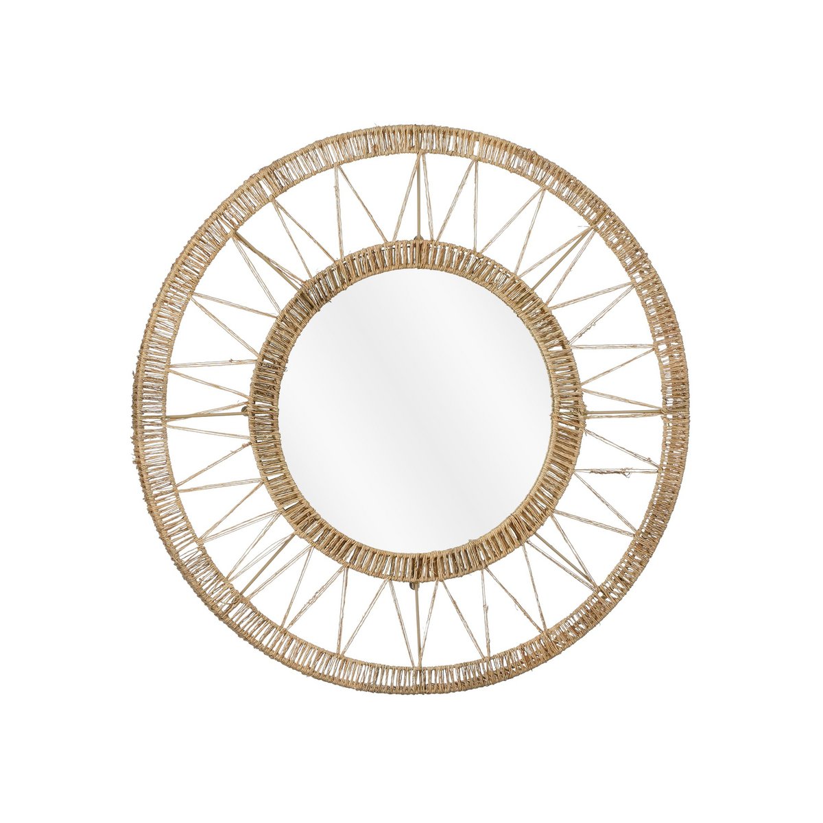 Miroir mural Ludy / H5 x Ø60 cm - Jute - Marron clair