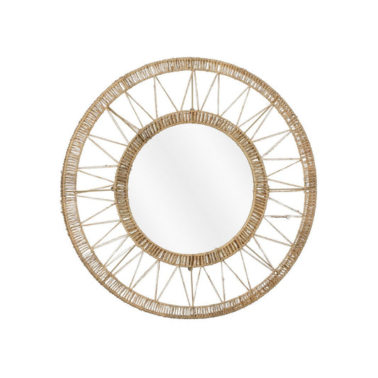 Miroir mural Ludy / H5 x Ø60 cm - Jute - Marron clair