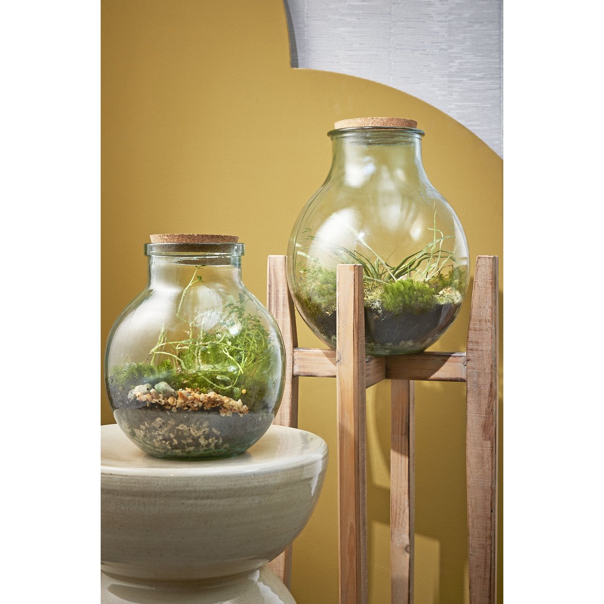 Vase Olly - H38 x Ø29 cm - Verre recyclé - Transparent