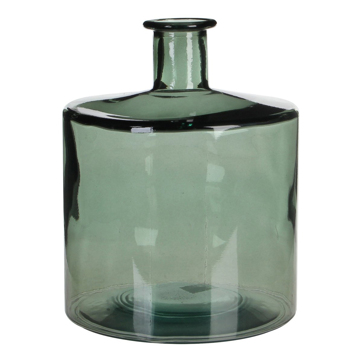 Vase Bouteille Guan - H26 x Ø21 cm - Verre recyclé - Vert