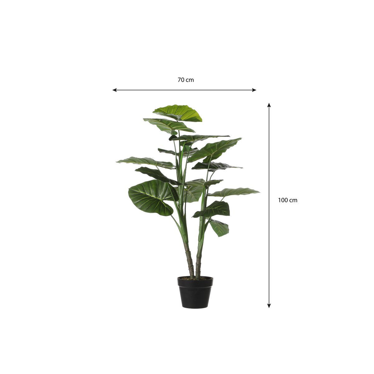 Plante Artificielle Taro - H100 x Ø70 cm - Vert