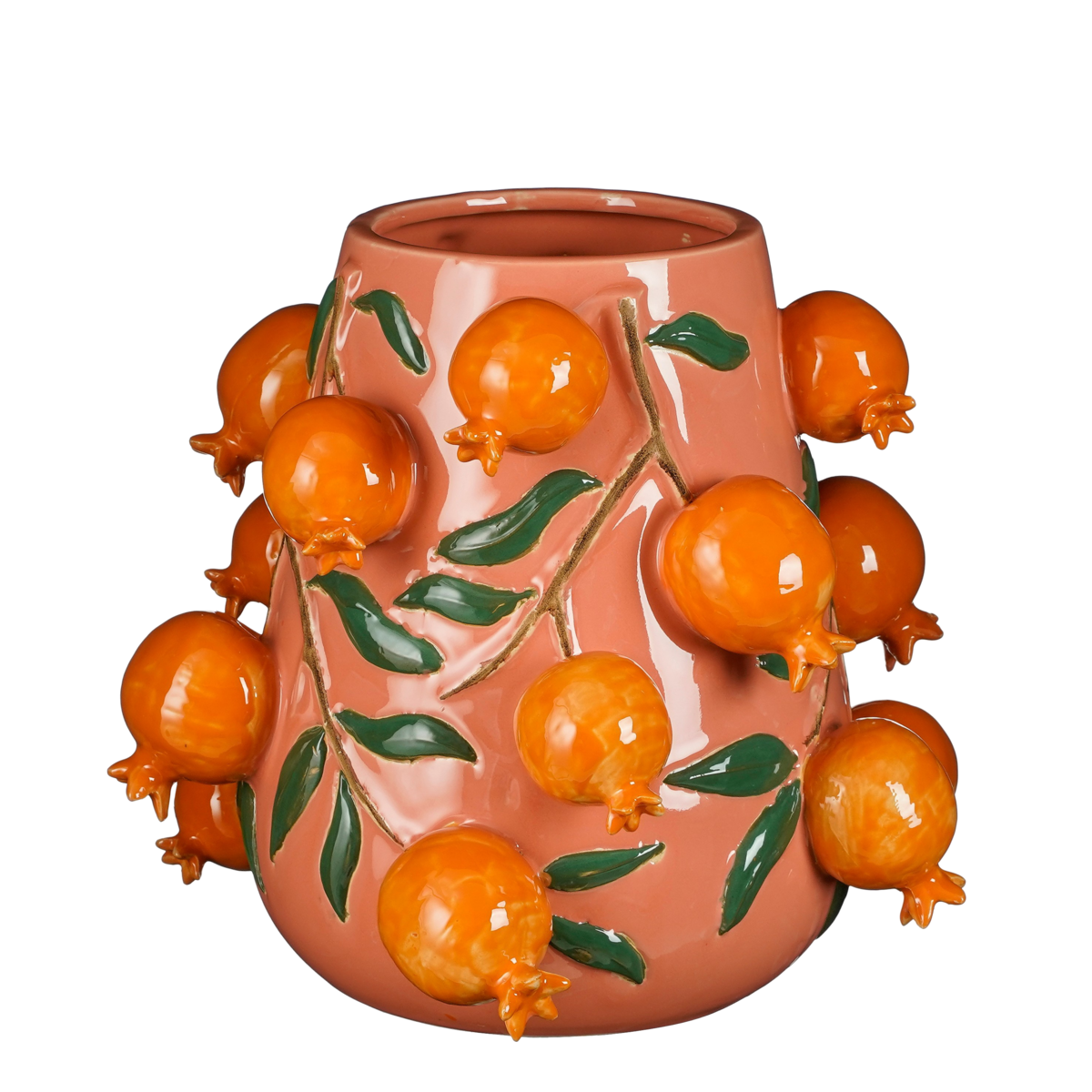 Vase Melika - H31 x Ø34 cm - Céramique - Rose