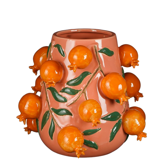 Vase Melika - H31 x Ø34 cm - Céramique - Rose