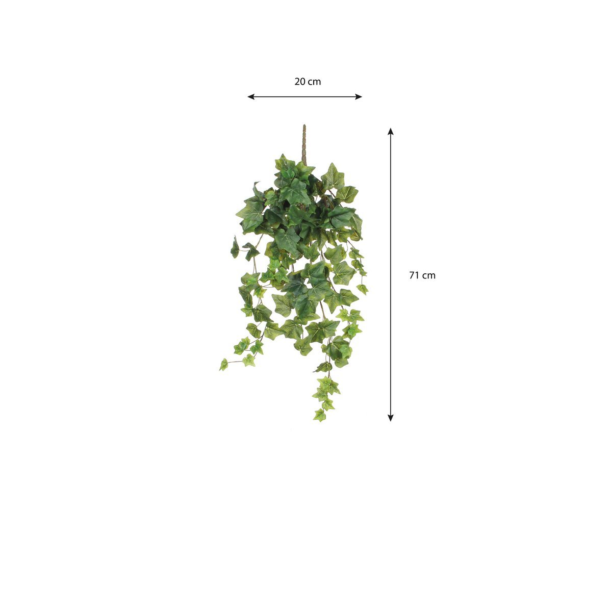 Plante Artificielle Suspendue Hedera - H71 cm - Vert
