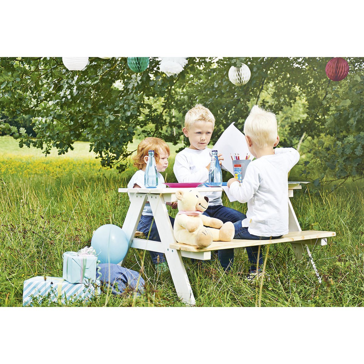 Banc de pique-nique pour enfants 'Nicki für 4', blanc