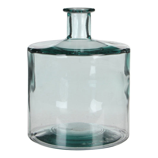 Vase Bouteille Guan - H26 x Ø21 cm - Verre recyclé - Transparent