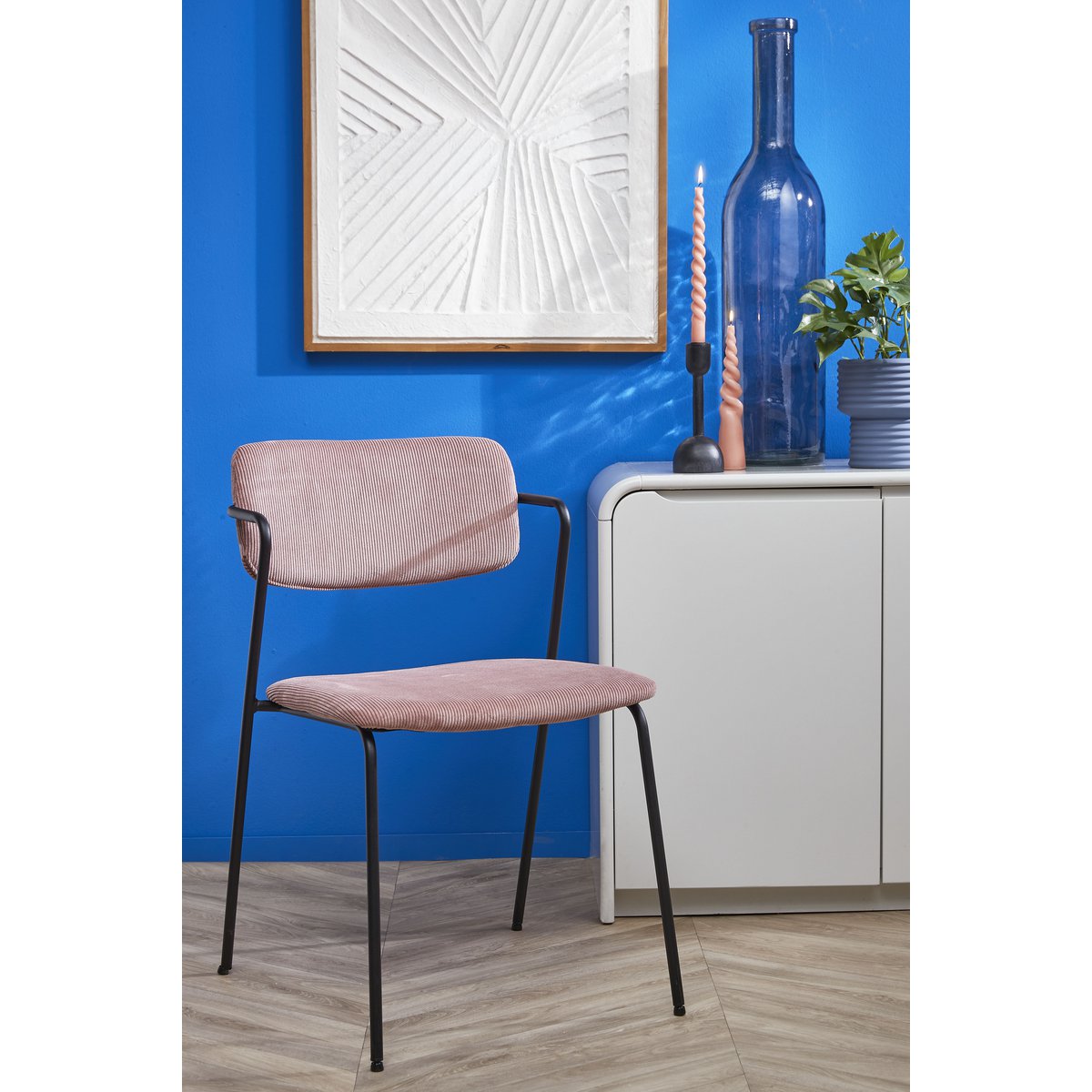 Vase Bouteille Rioja - H75 x Ø18 cm - Verre recyclé - Bleu Clair