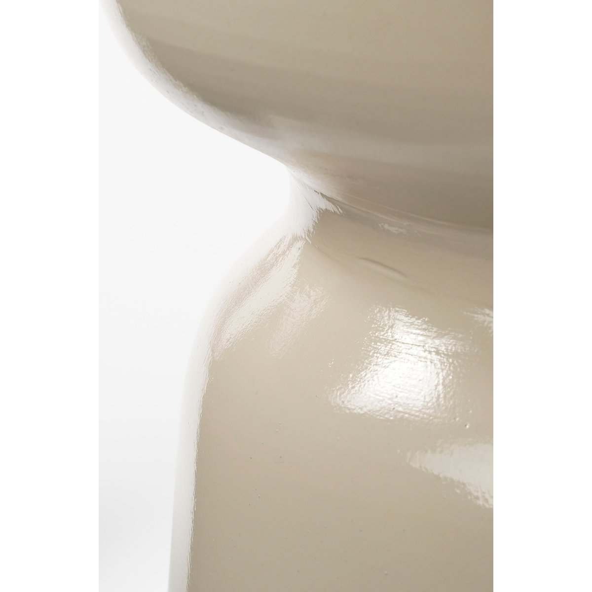 Table d'Appoint Stage - H45 x Ø35 cm - Ciment - Beige