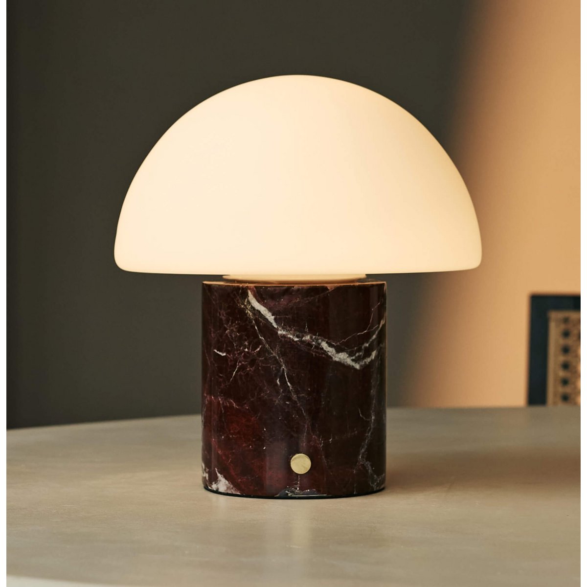 Maris Red / Rosso Levanto – Lampe de table en Marbre