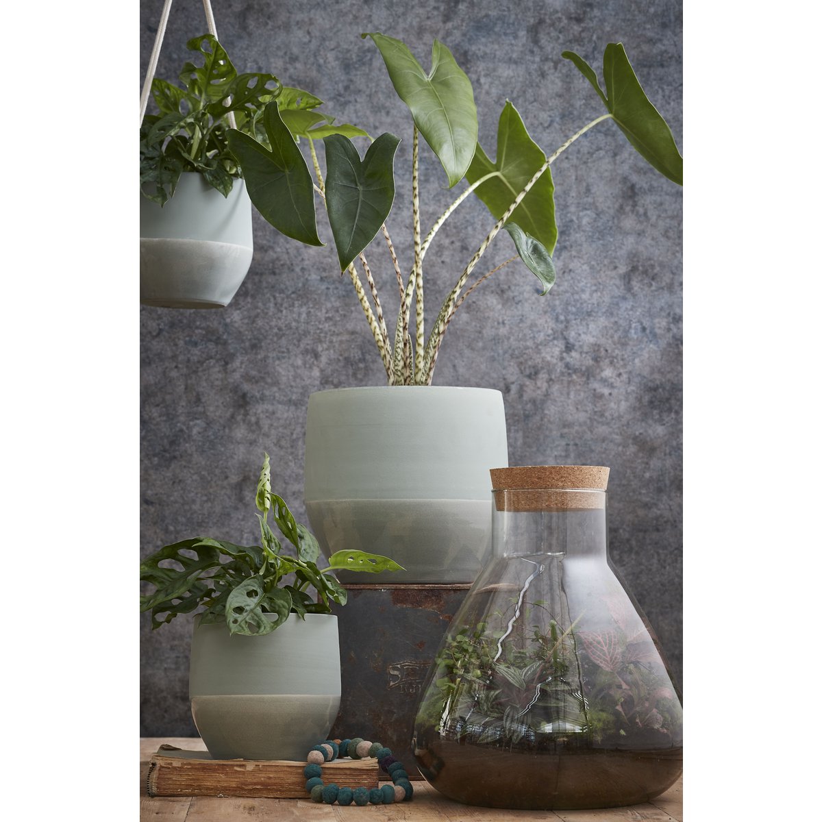 Pot de Rangement Emily - H25 x Ø23 cm - Verre recyclé - Transparent