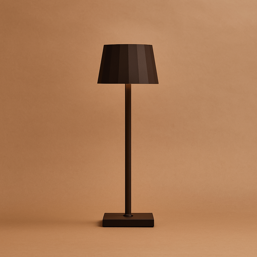 Wouter Mocha Brown Lampe de table rechargeable - Charge sans fil, Dimmable, durée de vie de la batterie de 120 heures