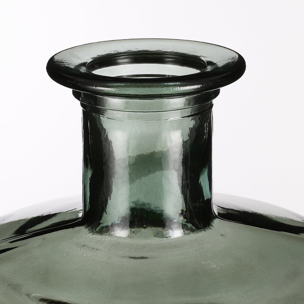 Vase Bouteille Guan - H75 x Ø25 cm - Verre recyclé - Vert