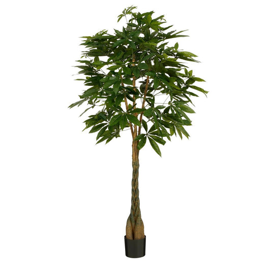 Plante Artificielle Pachira - H150 x Ø65 cm - Vert