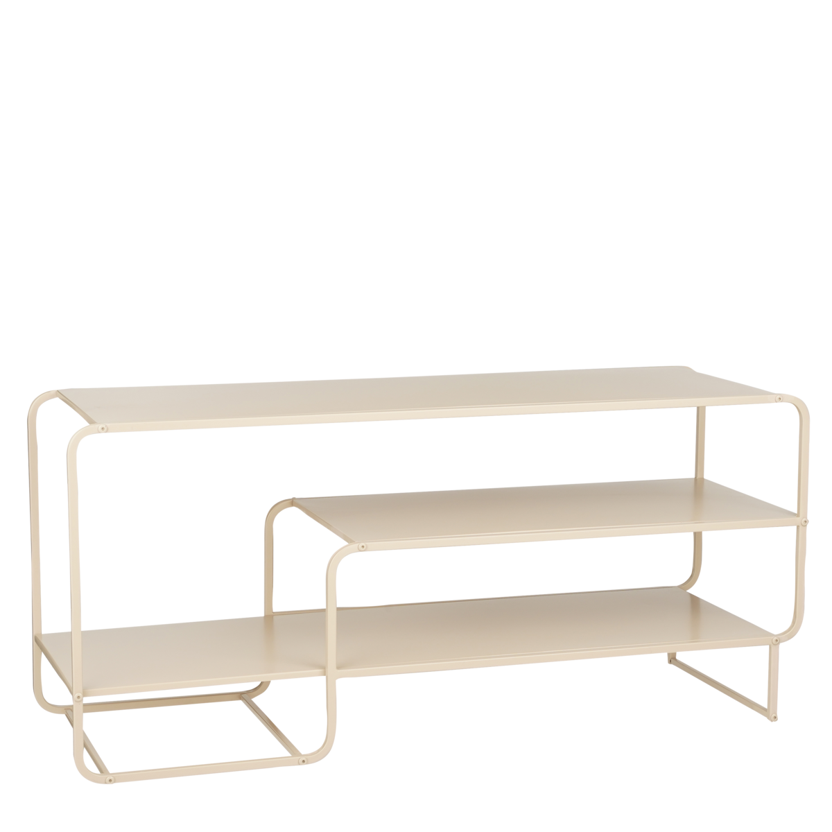 Table basse Jules / L110 x l38 x H50 cm - Métal - Marron clair