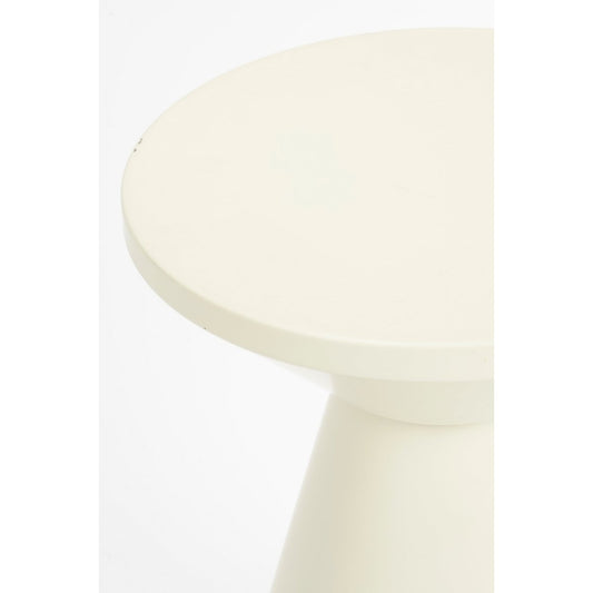 Table d'appoint Jim - H45 X Ø31 cm - Iron - Off-blanc