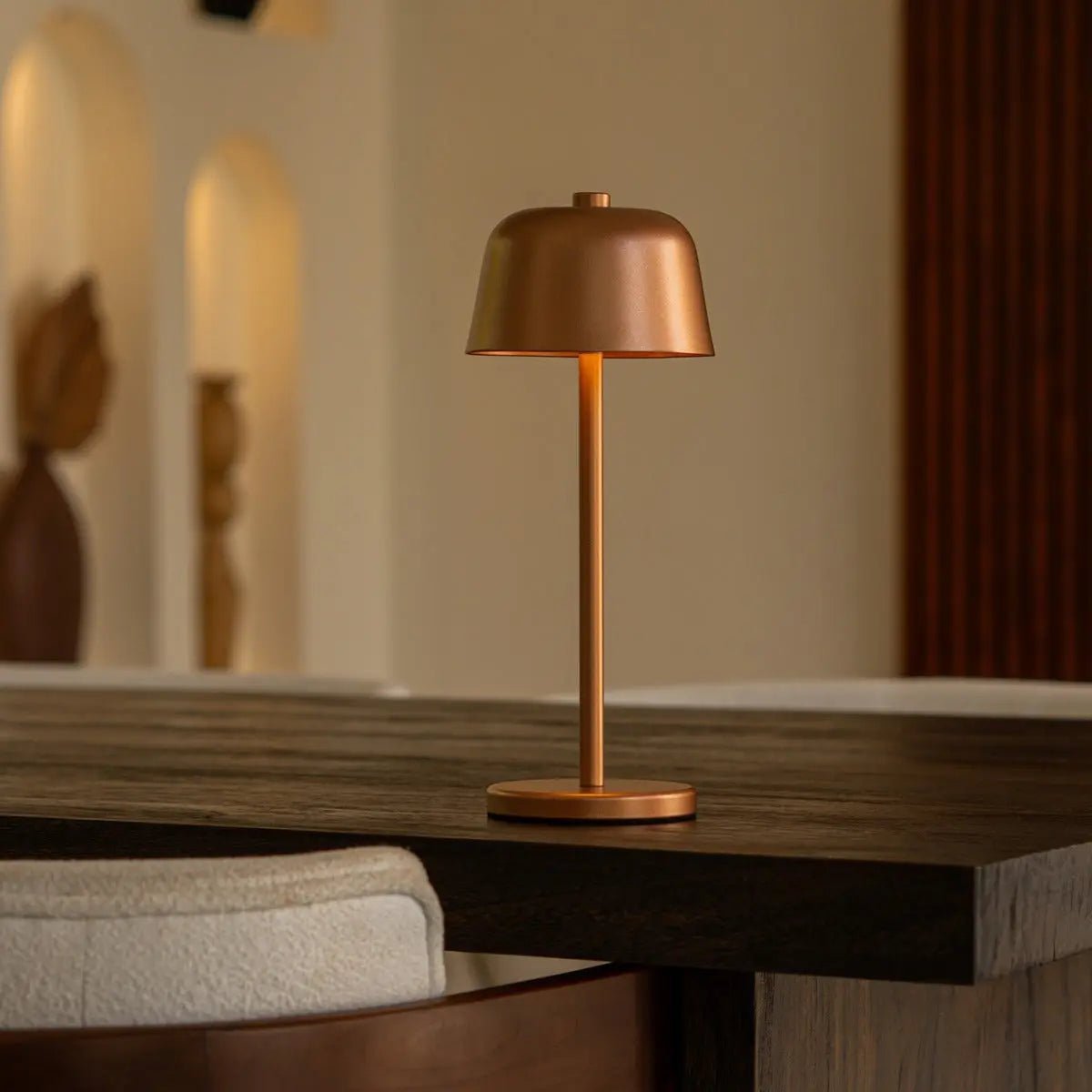 Lampe de table rechargeable en cuivre Anton | Éclairage élégant et sans fil