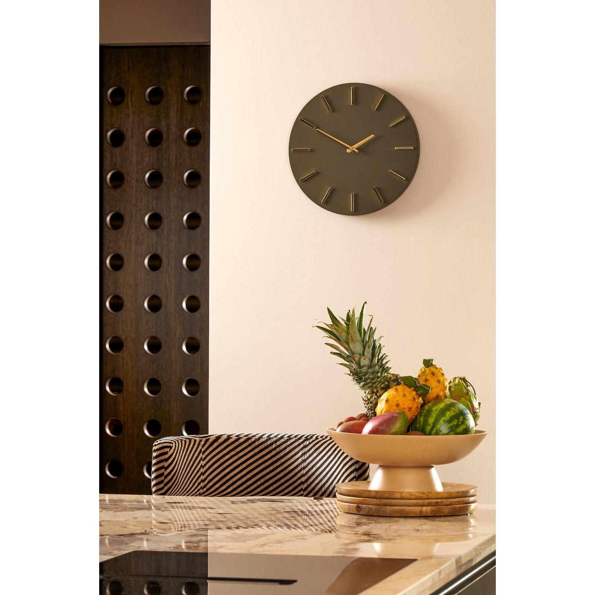 Horloge Murale Brixen - Ø36 cm - Vert Foncé