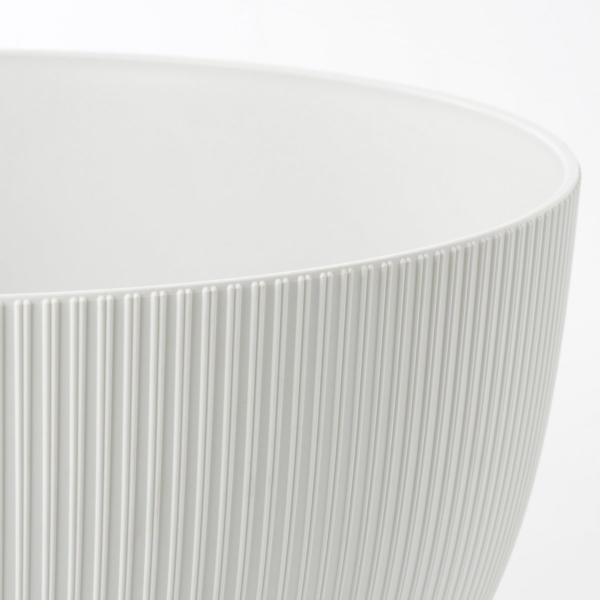 Doppio Flowerpot sur les jambes - H22 X Ø47 cm - Plastique recyclé - Mélange FSC - blanc