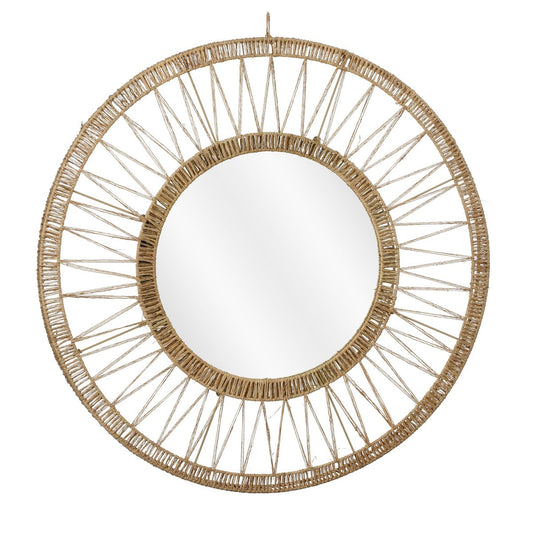 Miroir mural Ludy / H5 x Ø70 cm - Jute - Marron clair