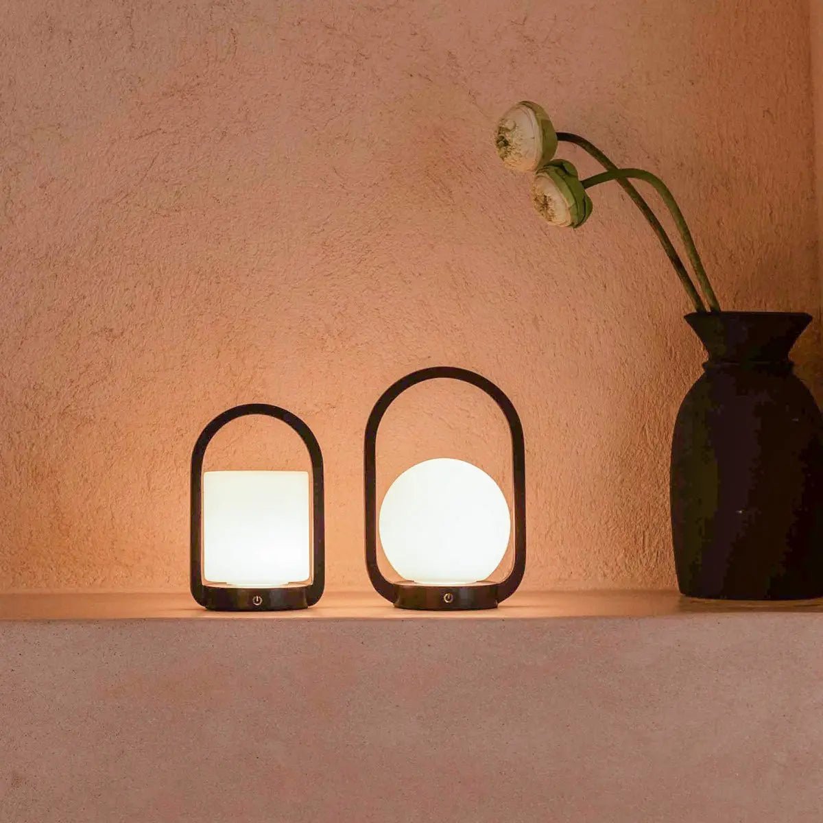 Lampe sans fil en bois marron Skye | Rechargeable et variable