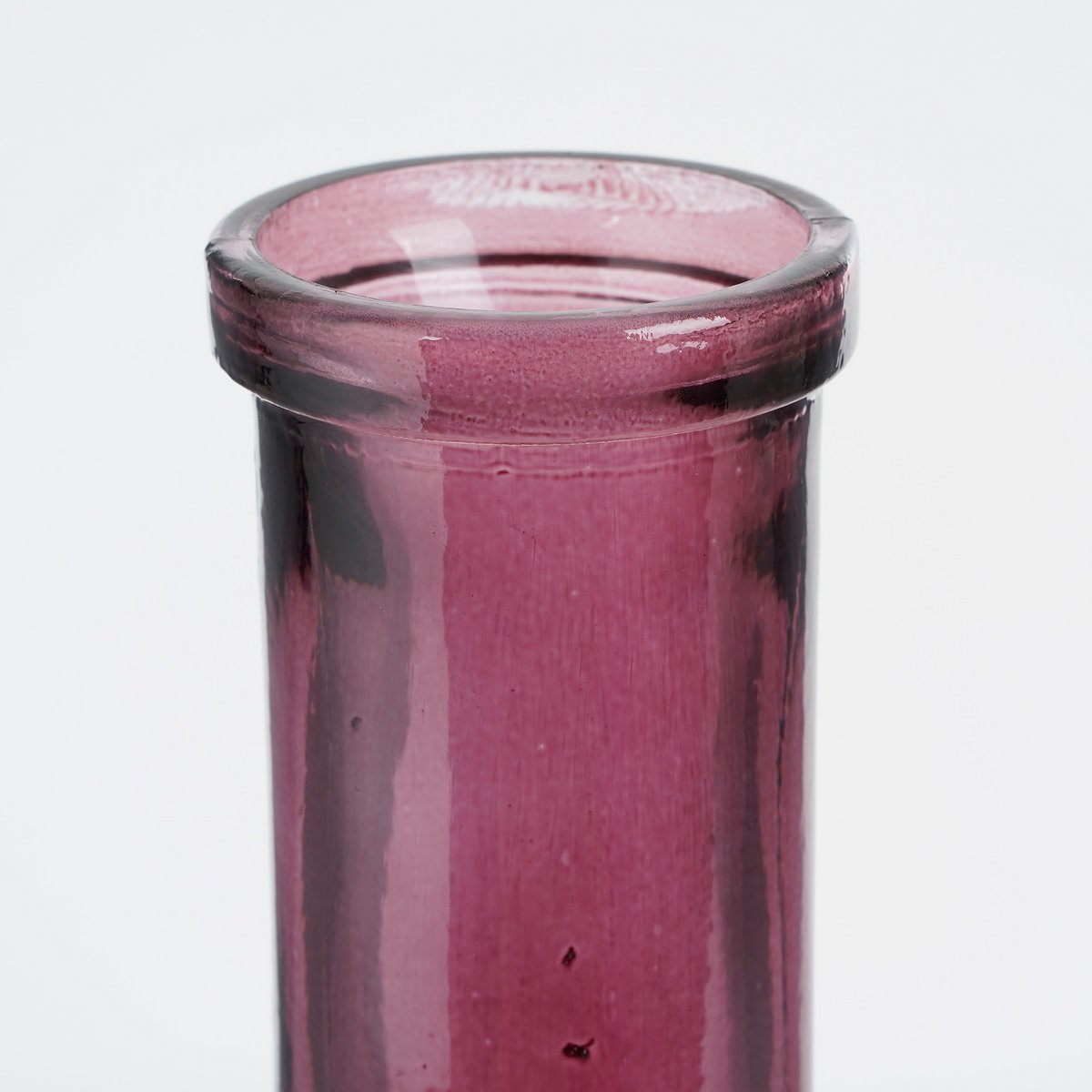 Vase de bouteille Rioja - H50 X Ø15 cm - Verre recyclée - Bordeaux