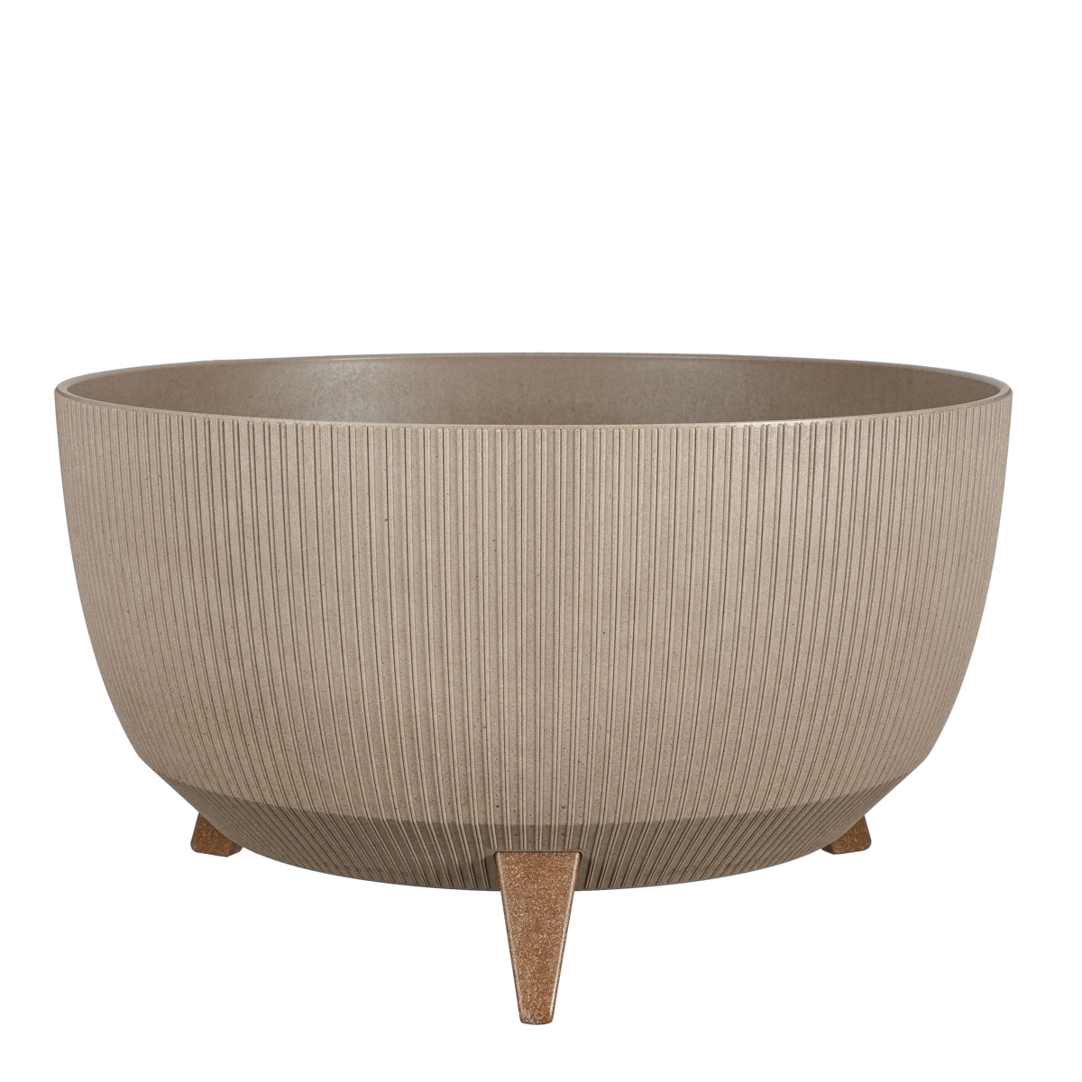 Pot de Fleurs sur Pieds Doppio - H22 x Ø47 cm - Polypropylène - FSC Mix - Taupe