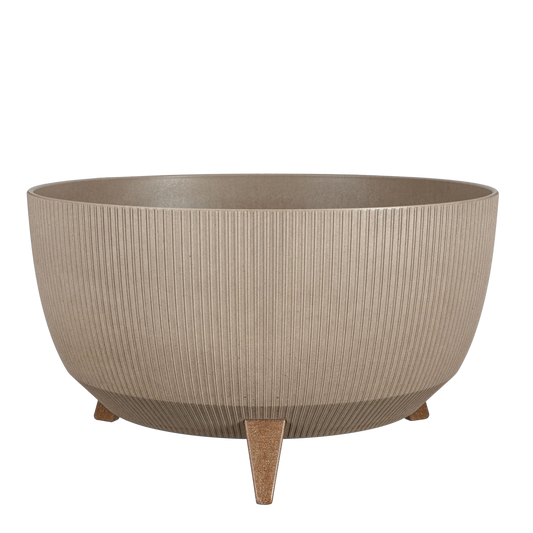 Pot de Fleurs sur Pieds Doppio - H22 x Ø47 cm - Polypropylène - FSC Mix - Taupe