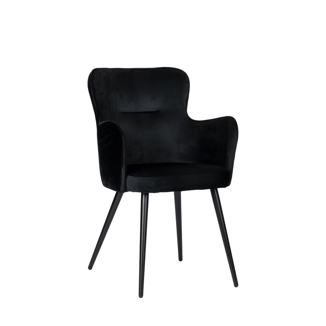 Fauteuil à oreilles noir (Lot de 2)