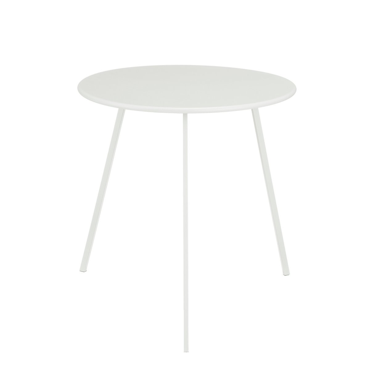 Table d'appoint Seatle à l'extérieur - H50 x Ø50 cm - Métal - blanc