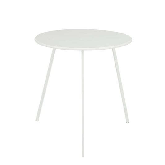 Table d'appoint Seatle à l'extérieur - H50 x Ø50 cm - Métal - blanc