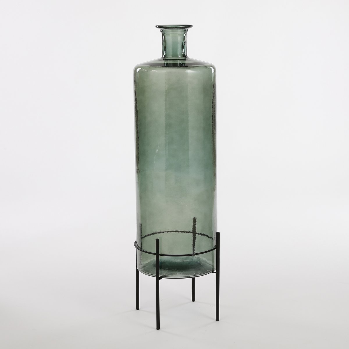 Vase Bouteille Guan - H75 x Ø25 cm - Verre recyclé - Vert