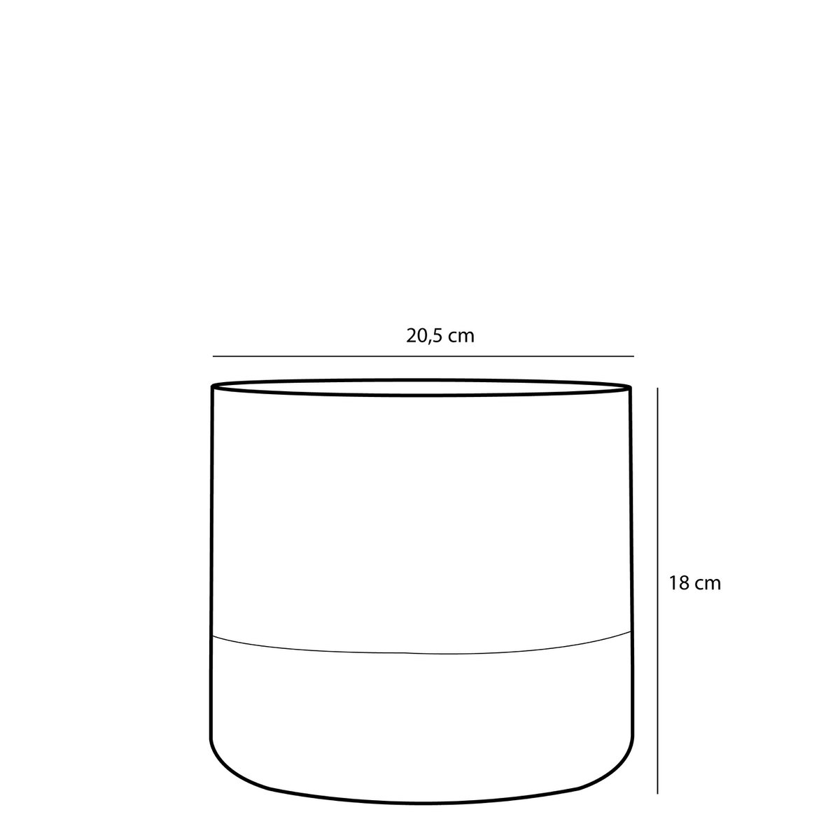 Pot Lake Bloempot - H18 x Ø21 cm - Crème
