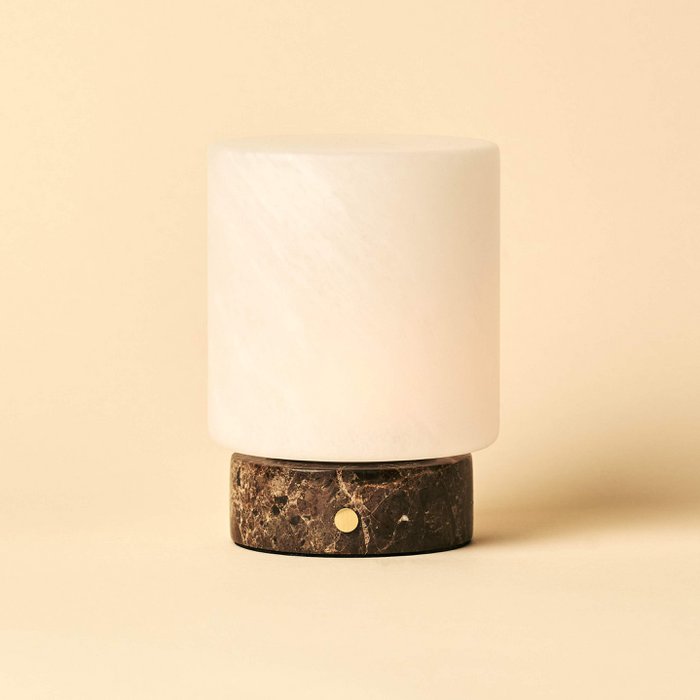 Millet Brown / Emperador Dark – Lampe de table en Marbre