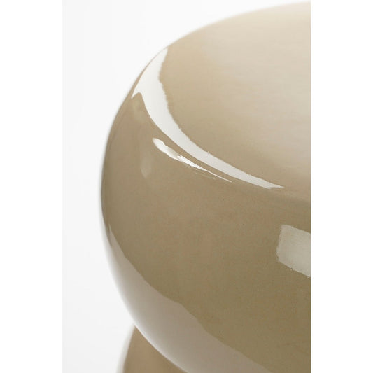 Table d'appoint Vendi / H44 x Ø32 cm - Céramique - Crème