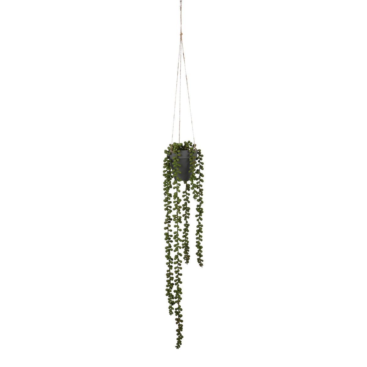 Plante Artificielle Suspendue Senecio - H56 x Ø9 cm - Vert