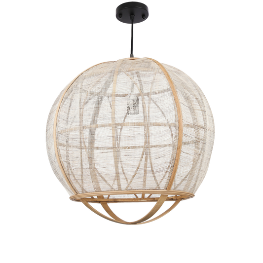 Lampe à Suspension Pella / H50 x Ø51 cm - Lin - Beige