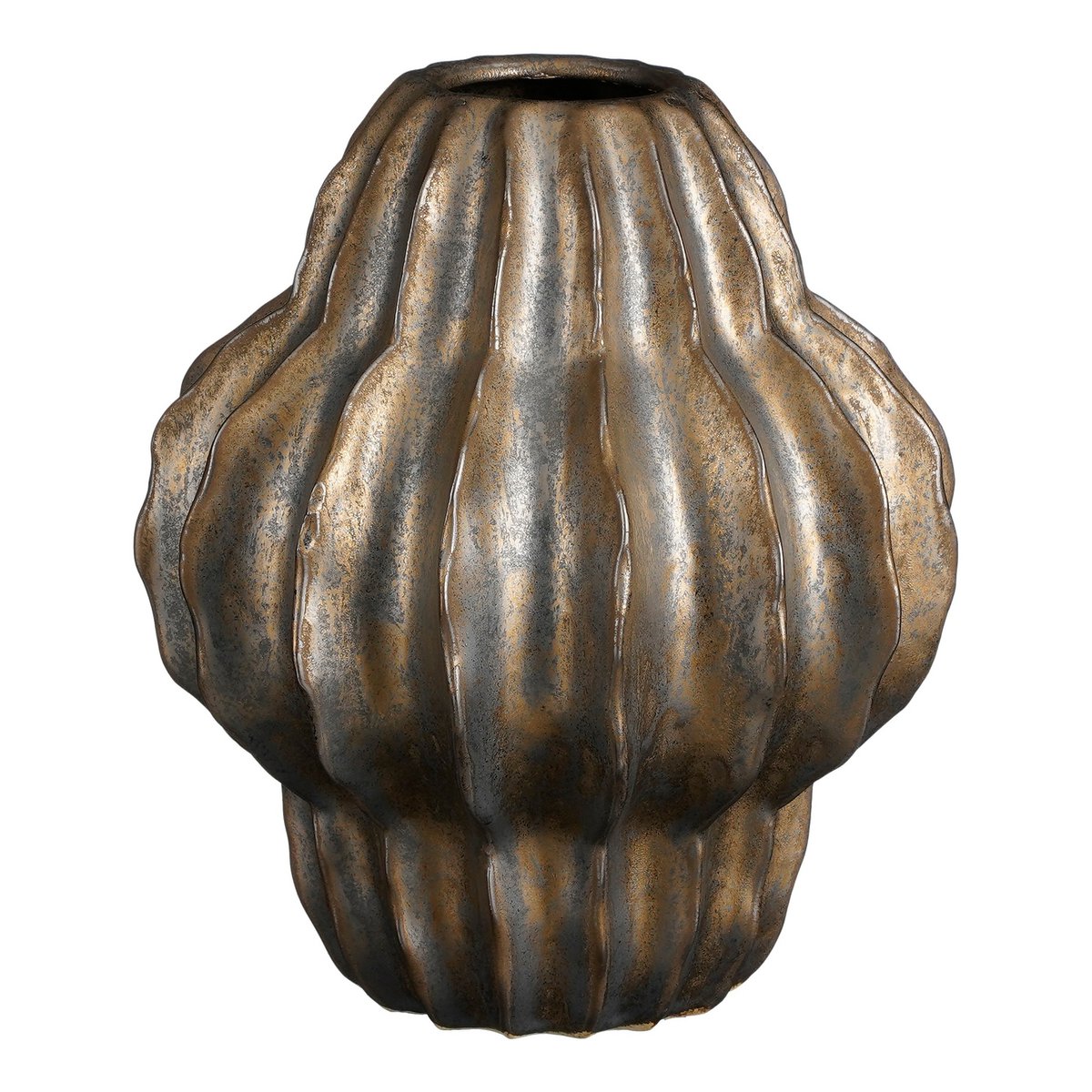 Vase Altea - H28 x Ø25 cm - Céramique - Bronze