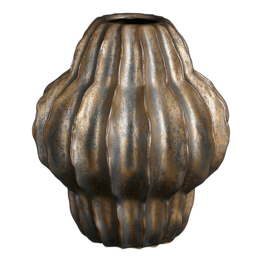 Vase Altea - H28 x Ø25 cm - Céramique - Bronze
