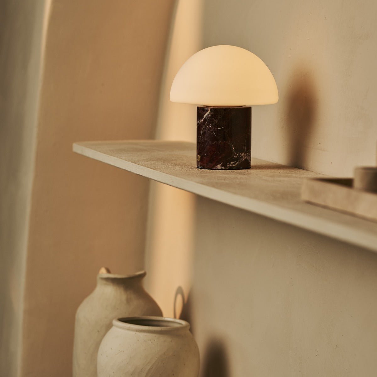 Maris Red / Rosso Levanto – Lampe de table en Marbre