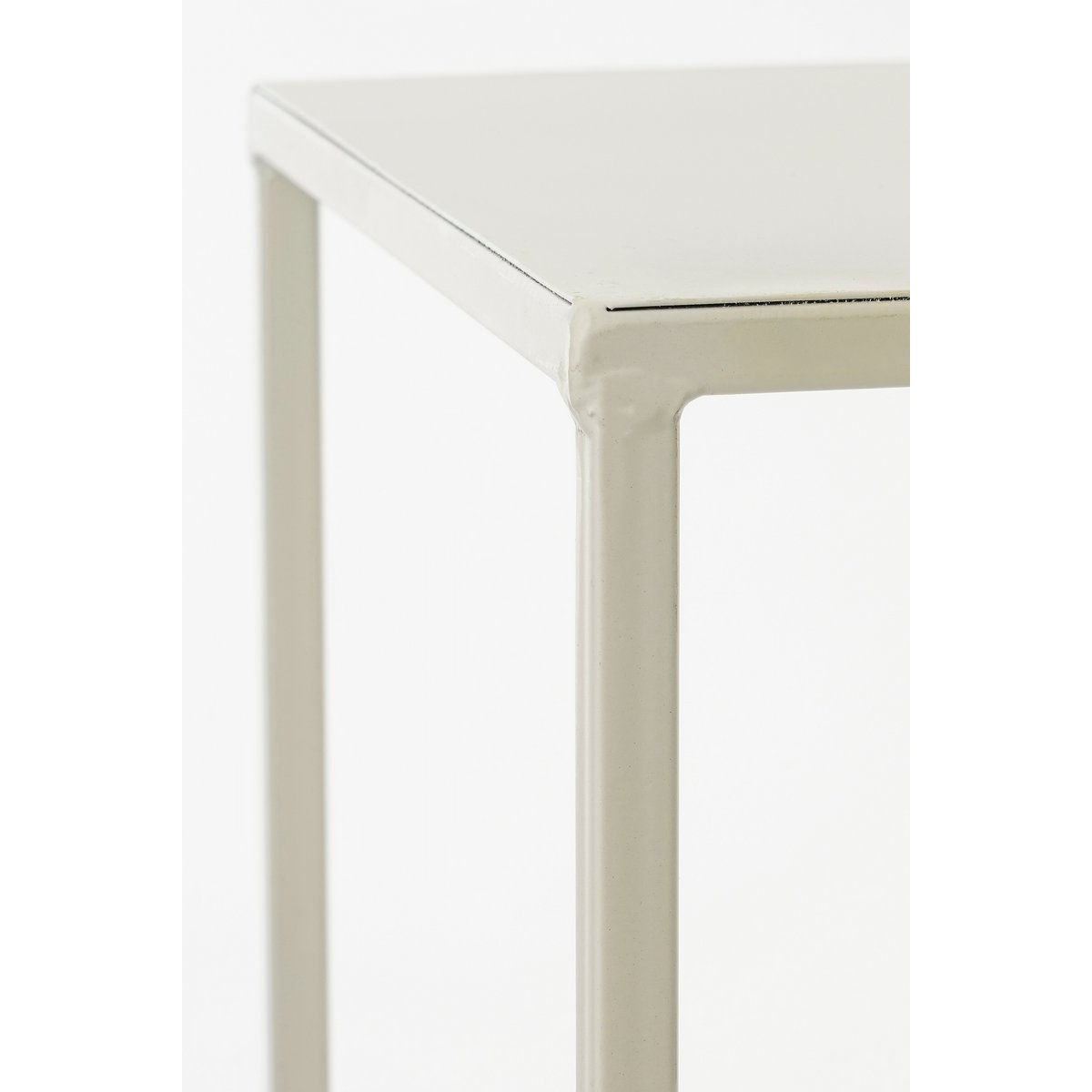 Table d'appoint quinty - Ensemble de 3 - L30 x B30 x H70 cm - Metal - Off-blanc
