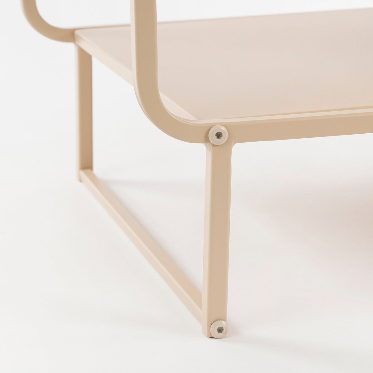 Table basse Jules / L110 x l38 x H50 cm - Métal - Marron clair