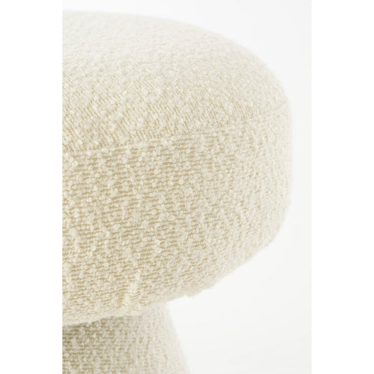 Poef - H46 x Ø49 cm - Blanc Cassé