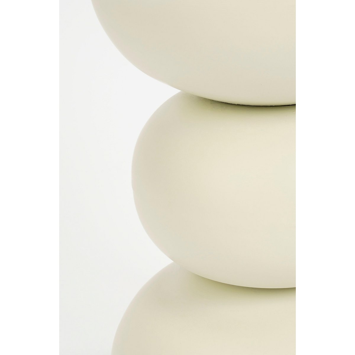 Table d'appoint Luna - H46 X Ø32 cm - Iron - Off-blanc