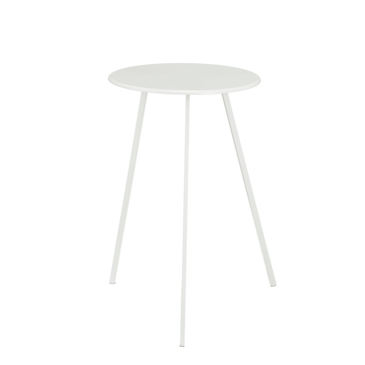 Table d'appoint Seatle à l'extérieur - H58 x Ø38 cm - métal - blanc