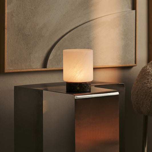 Millet Brown / Emperador Dark – Lampe de table en Marbre