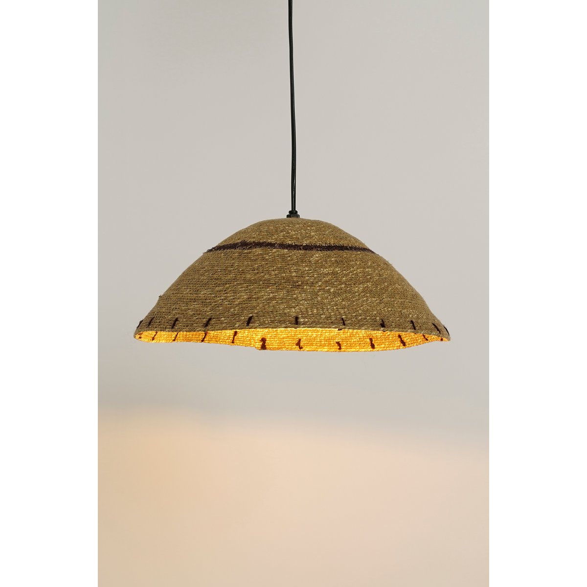 Lampe à suspension Joulz / H16 x Ø36 cm - Jute - Marron clair